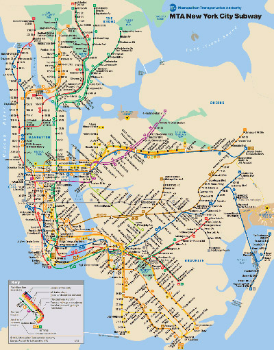 Mapa Metro de Nueva York para imprimir