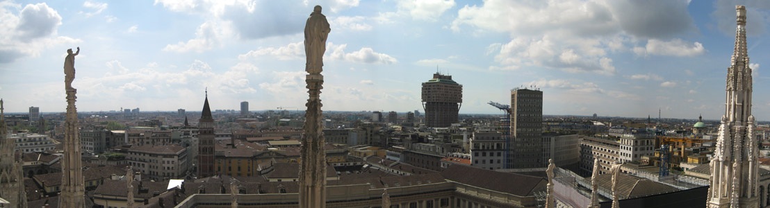 Panormica de Miln desde el tejado del Duomo